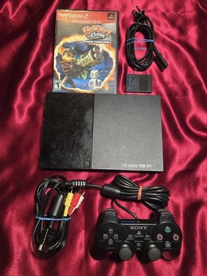 Sony PS2 Slim Black Console Bundle - Ratchet & Clank- OEM Controller