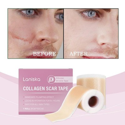 Collagen Scar Tape Scar Sheets Tape Roll For Sensitive Skin Face-Wrin DE