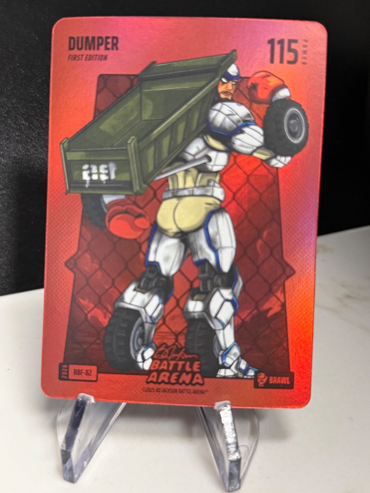 2026 Bo Jackson Battle Arena RBF-82 Dumper Red Battle Foil Brawl Cal Raleigh