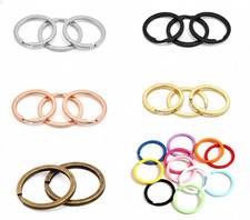 5pcs Split Rings Flat Side Key Rings Various Sizes Silver Gold Bronze and Colour