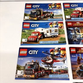 Lego CITY, Ninjago, Marvel, etc Building Instruction Manual Booklets (10 total)