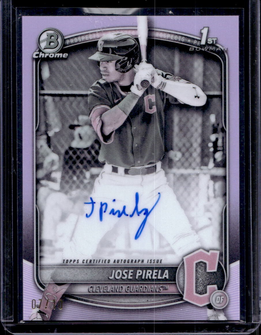 Jose Pirela 2025 Bowman Chrome #CPA-JP Pearl Refractor Auto /10