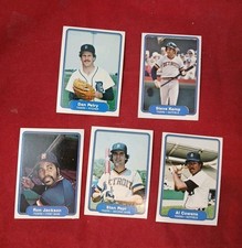 1982 Fleer Detroit Tigers Baseball Card Lot (5) Al Cowens - Steve Kemp - Petry