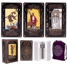KLEDERY Tarot Cards for Beginners, Classic 3.19 x 2.03 x 4.93 inches, Black