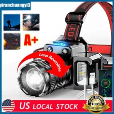 Super Bright 990000LM LED Headlamp Rechargeable Headlight Flashlight Head Torch