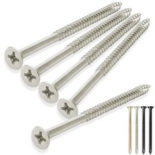 Wood Screws #9 x 3 Inch for Door Hinges - 25 pack