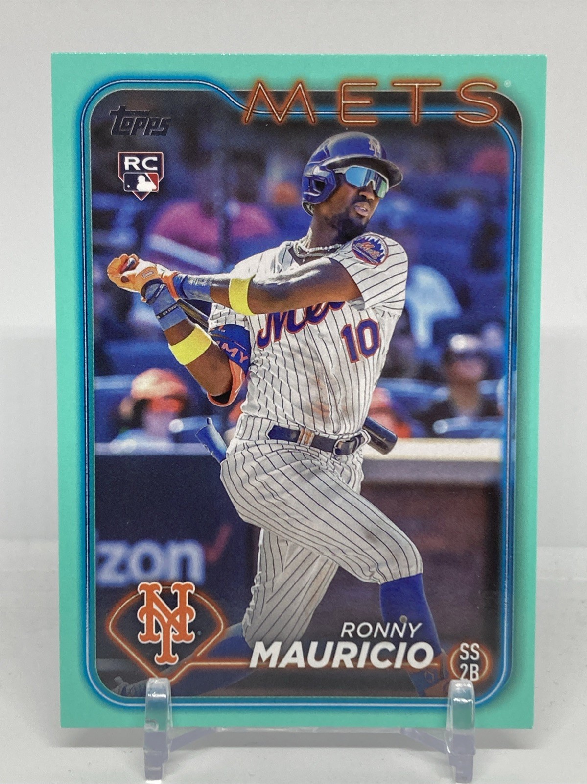 Ronny Mauricio Rookie RC 2024 Topps Aqua #224 New York Mets