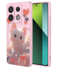Xiaomi Redmi Note 13 5g Baby Pink White Kitten Shockproof 6.67in Case