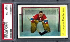 1959 Parkhurst #41 PSA 8 Jacques Plante Canadiens 41 Amazine! SET BREAK