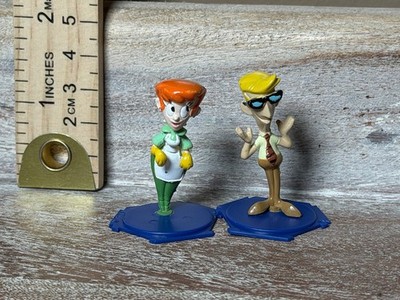 Dexters Laboratory Mom And Dad 1.5'' Figure Mini Diorama Cartoon Network CN RARE