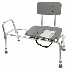 DMI Tub Transfer Bench & Shower Chair -Aluminum, Adjustable Seat,400 lb Capacity