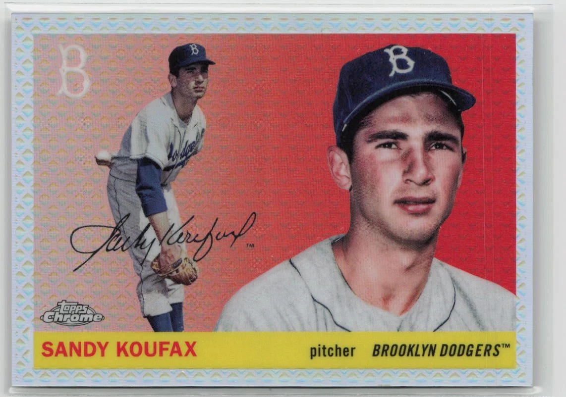 Sandy Koufax Serial Numbered Baseball Sports Trading Cards for