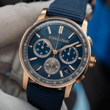 Audemars Piguet Code 11.59 Chronograph "Blue Nuit Nuage" Rose Gold Dial 26393OR 15