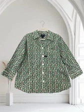 Westbound Women’s Wrinkle Free Floral Top Size 16W Button Down Feminine Chic