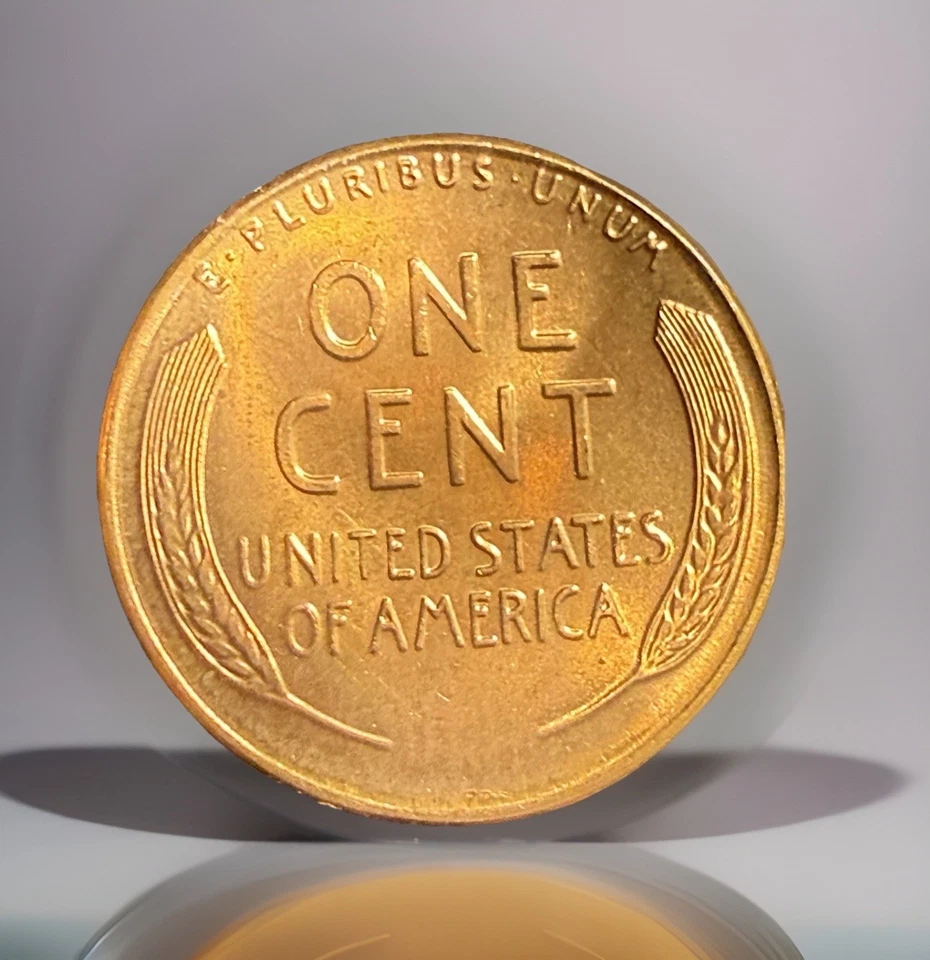 1955 LINCOLN PENNY DDO POOR MANS RED BU DIE CRACK IN HEAD DOUBLE DIE ERROR  - Image 4 of 4