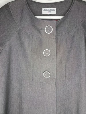 Sharagano Women's Suit Jacket Grey Size 2-  Button Front
