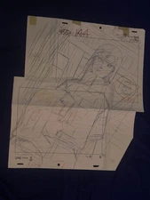 Naruto Studio Perriot Douga/Genga not cel Neji Hyuga. Double sheet.