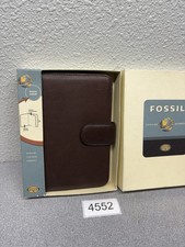 Fossil Genuine Brown Leather Photo Album Holds 24 4x6 Pictures