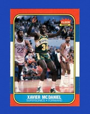 1986-87 Fleer Set-Break # 72 Xavier Mcdaniel EX-EXMINT *GMCARDS*