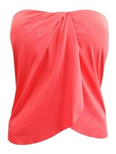 Vince Camuto Women's Strapless Draped Tankini Top S, Watermelon 