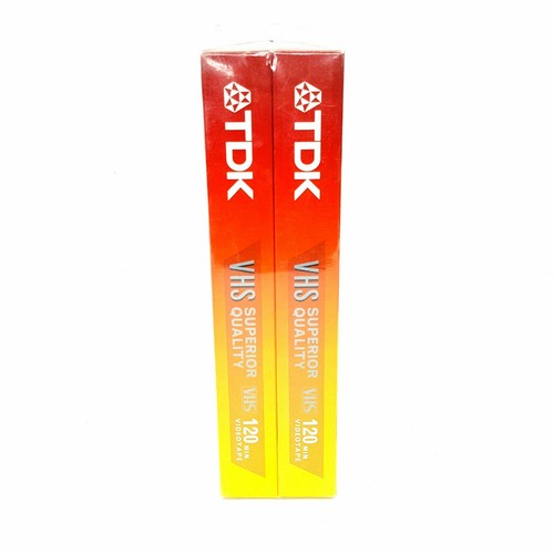 TDK Superior Quality T-120 6 ore di registrazione VHS nastro videocassetta vuoto confezione da 2 - Foto 3 di 5