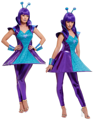 Alien Damen Kostüm Erwachsene Kostüm Aliens Erwachen Outfit UK 4-18