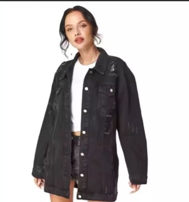 ジャケット・アウター zara BLACK denim jacket S size Men's Zara Denim jacket, size S (Black) | Emmy