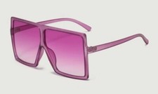 Women Oversized Exaggerated Top Huge SHIELD Multicolor Square Sunglasses