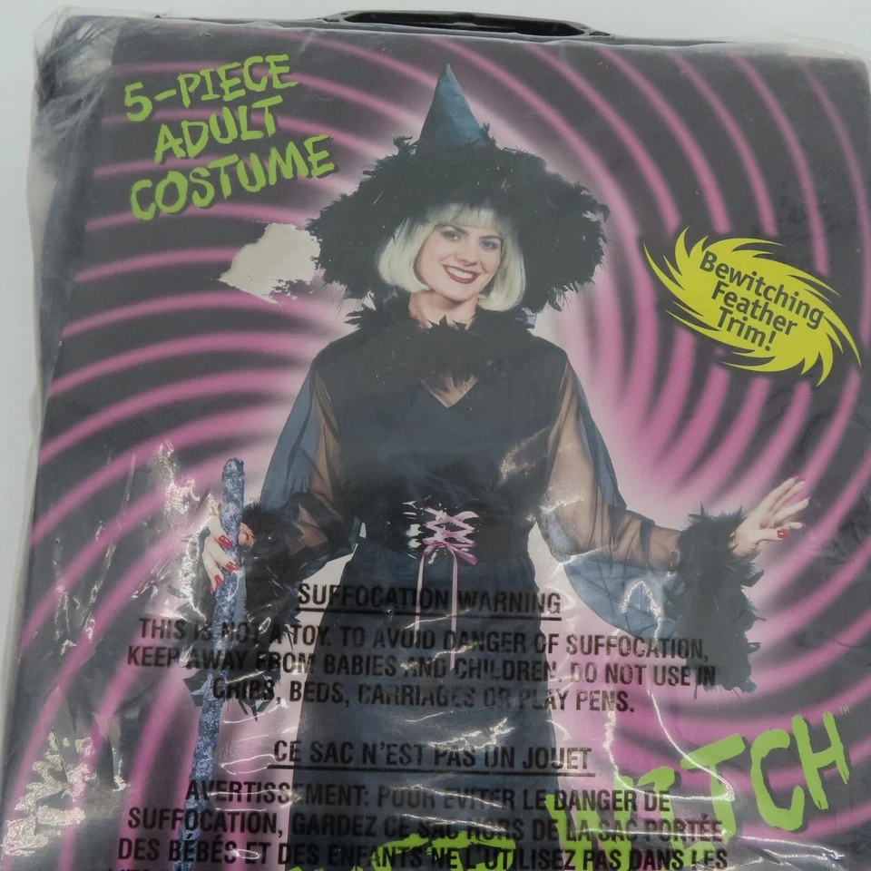 Disfraz de bruja pluma 5 piezas de colección Fun World para mujer talla única 4-14 NUEVO Foto 3 de 4
