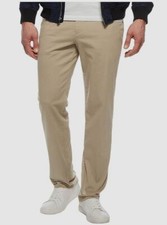  80 Nautica Men's Beige Logo Classic Fit Deck Chino Pants Size 34W/34L