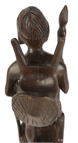 Vintage Wood Warrior Carving 31cm - Picture 7 of 12