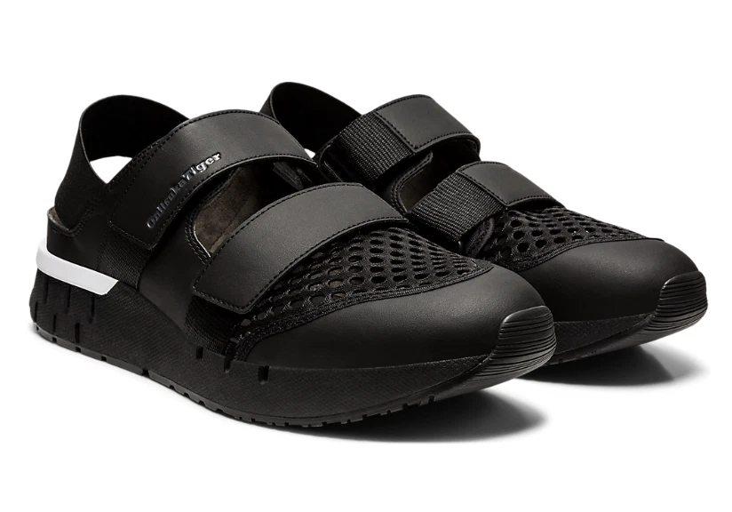 ASICS Sandalo Onitsuka Tiger REBILAC 1183A560 001 NERO NERO nuovo con scatola dal Giappone