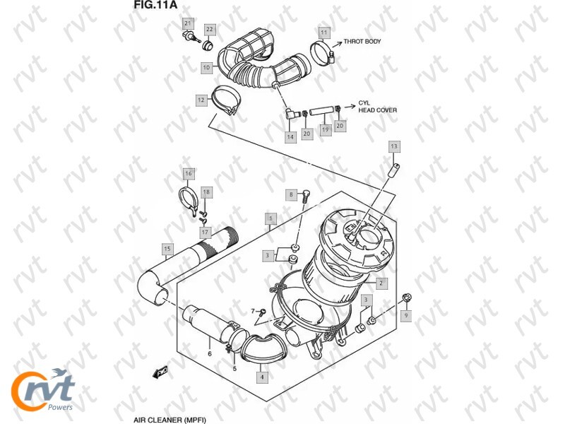 Cool Hose & Air Cleaner For Suzuki Samurai SJ410 SJ413 Part No