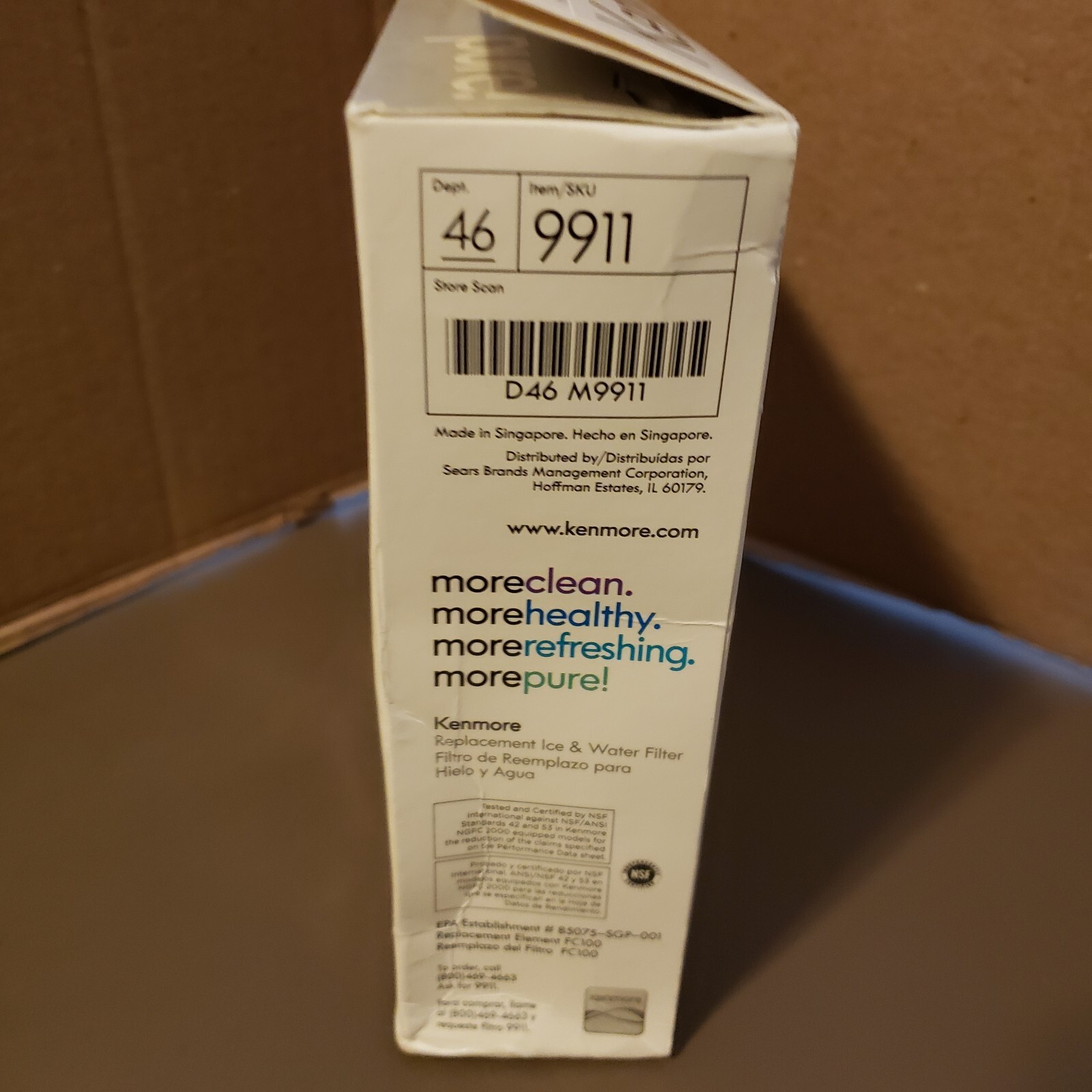 Kenmore Genuine 469911 Pure Refrigerator Ice & Water Filter, New eBay