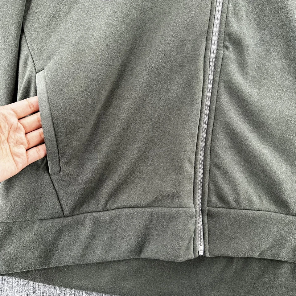 Mondetta Jacket Womens Extra Large Burnt Olive Cozy Fleece Full Zip Pockets - Image 3 of 4