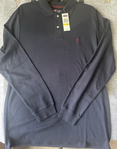 Chaps Ralph Lauren Poloshirt dunkelblau Langarm Herren Medium (Artikel 0022)
