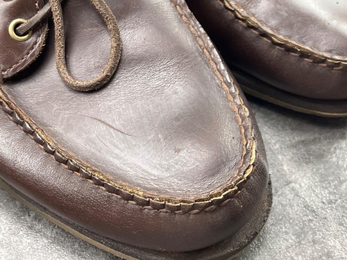 Hitchcock by Sebago Boat Loafers Men 9.5 EEEEE 5E Shoes Brown Leather Slip On - Picture 15 of 15
