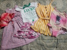 Girl's 4-5 Years Lot of 6 Pieces Skirt Dress Hat T-shirt Jumpsuit