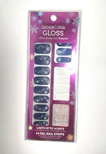 Dashing Diva Ultra Shine Gel Nail Strips Holiday Christmas GS151 What a Flake