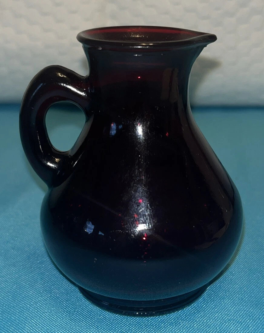 Vintage Avon Glass Ruby Red Miniature Picture ￼