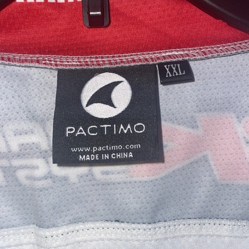 Pactimo Unisex Cycling Racing Vest White/Black/Red. XXL. Full Zip Lightweight - Picture 7 of 11