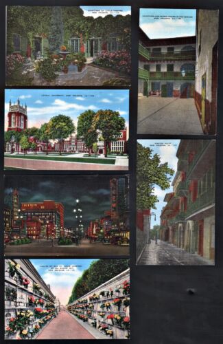 Vintage Lot Of 10 New Orleans/Louisiana Linen Postcards Unused/Unposted