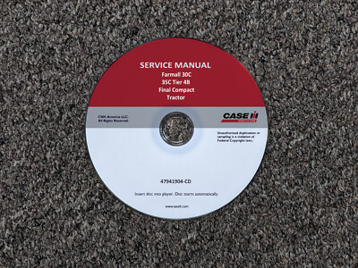Case IH Farmall 30C 35C Tier 4B Final Compact Tractor Service Repair Manual CD