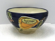 LINENS N THINGS BOWL Individually Hand Crafted & Hand Painted 3" Tall 6.5" Wide