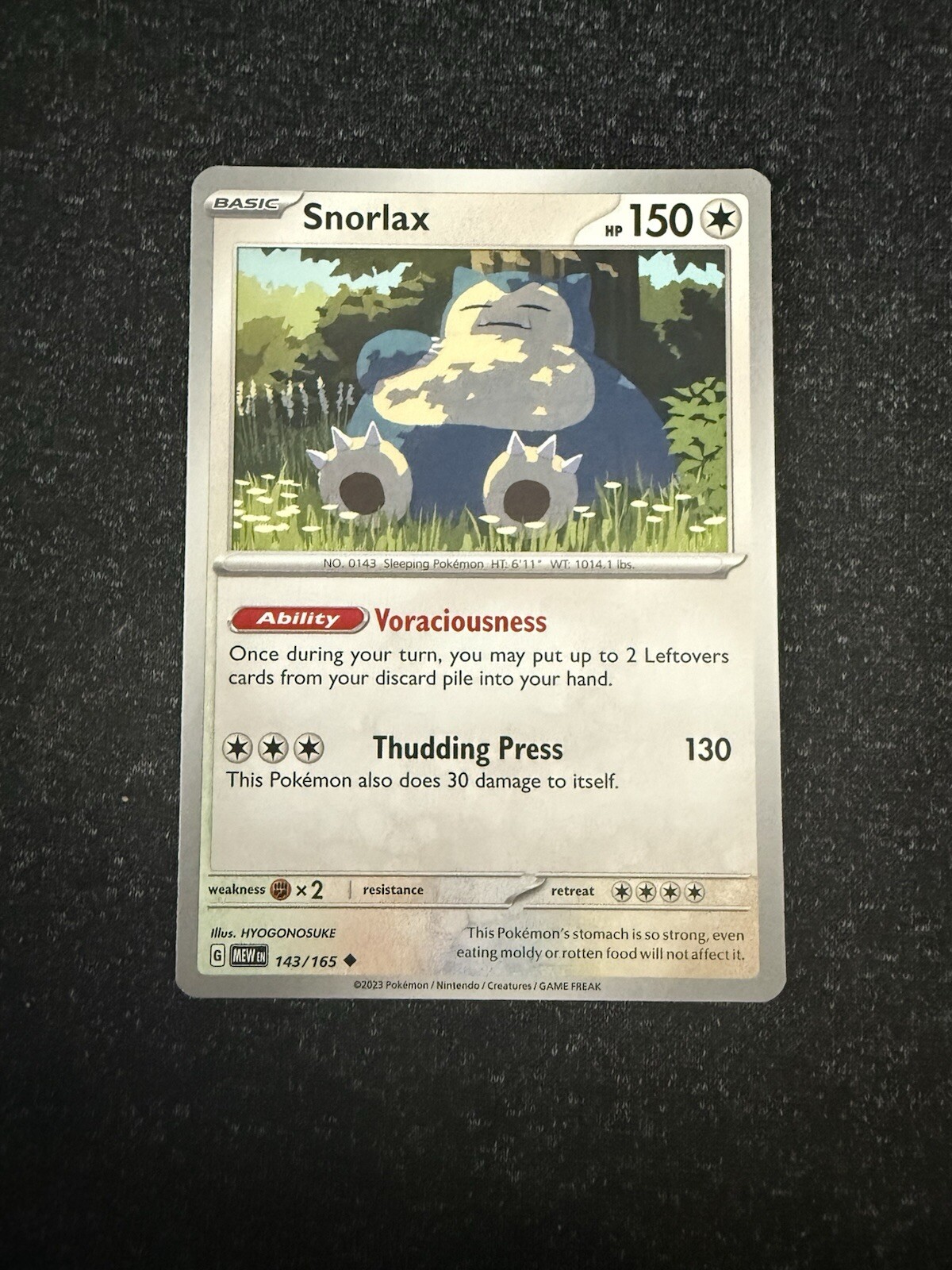 Snorlax 143/165- Pokemon 151- Regular Uncommon- NM/M