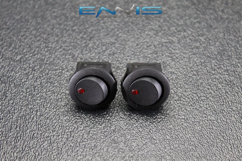 INTERRUPTOR BASCULANTE REDONDO 5 PIEZAS ORIFICIO DE MONTAJE 3/4 16 AMP 12V 3 PIN ROJO PALANCA LED IBRRSR Foto 3 de 4