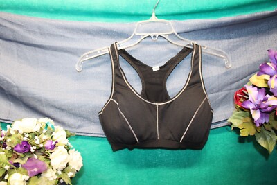 Starter Athletic Womens Black fitness active exercise yoga Sports Bra Size Small
