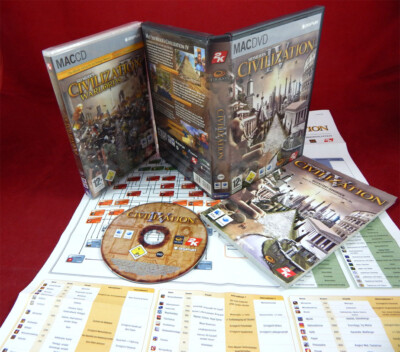 Apple Mac: Sid Meier's Civilization IV 4 + Warlords Mission CD