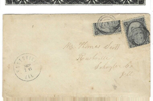 stkbox USA scott 73d bisect with new PE cert Illinois civil war 1864 $2000