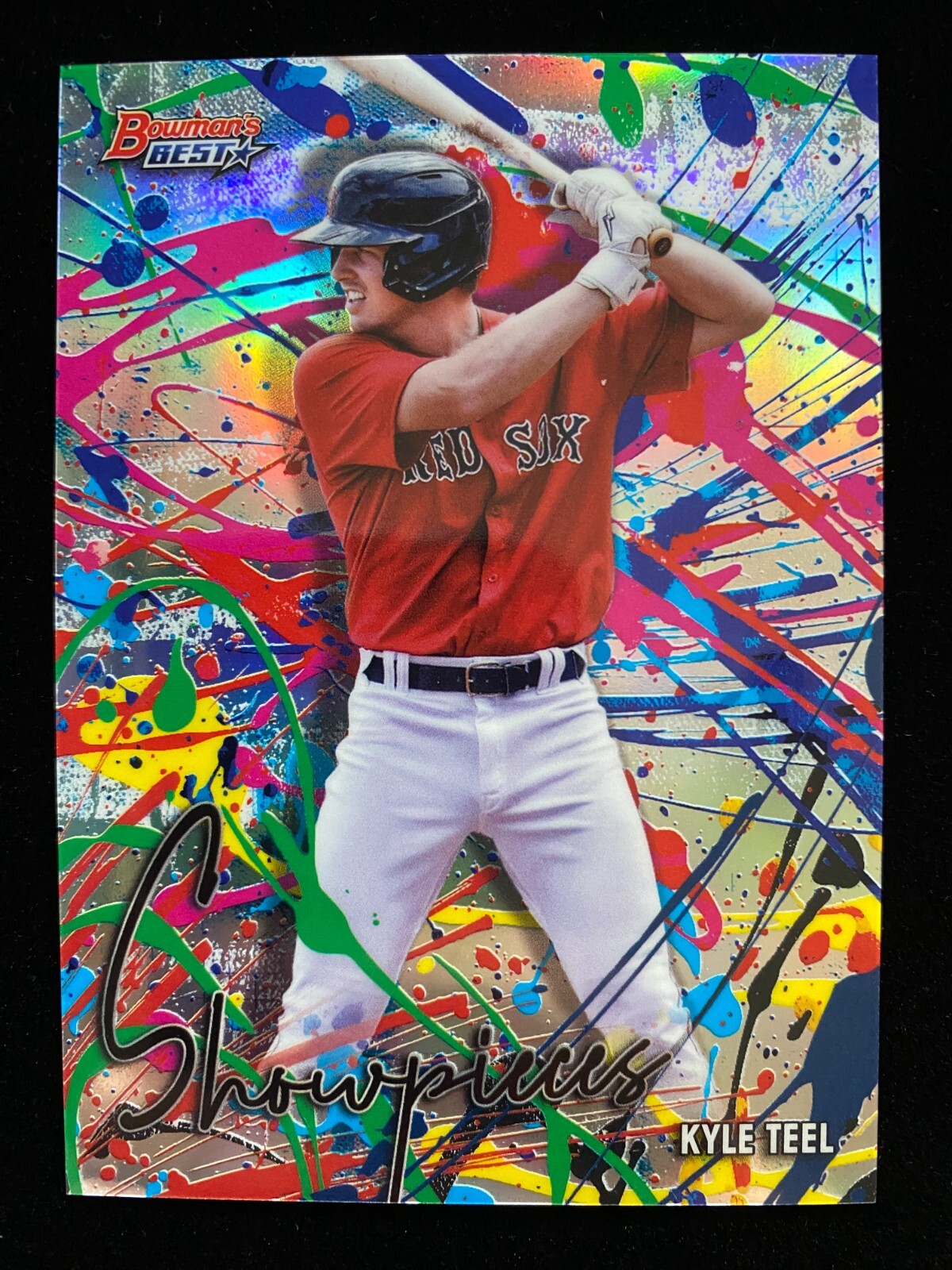 Teel Rookie Card 2024 Bowman's Best KYLE TEEL Rookie SHOWPIECES REFRACTOR #BS-10 White ...